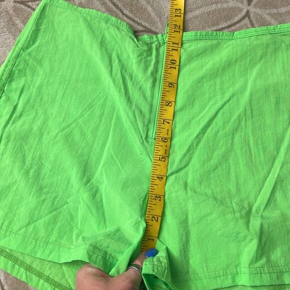 Vintage Catalina Neon Lime Green Windbreaker Zip Front Swim Surf Shorts SMALL - Picture 6 of 6